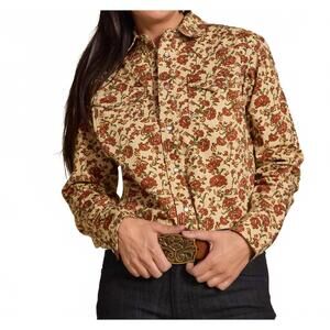 NEW SCHAEFER OUTFITTER western stretch snap shirt in country rose